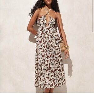 J. Crew Cutout halter beach dress in floral cotton voile